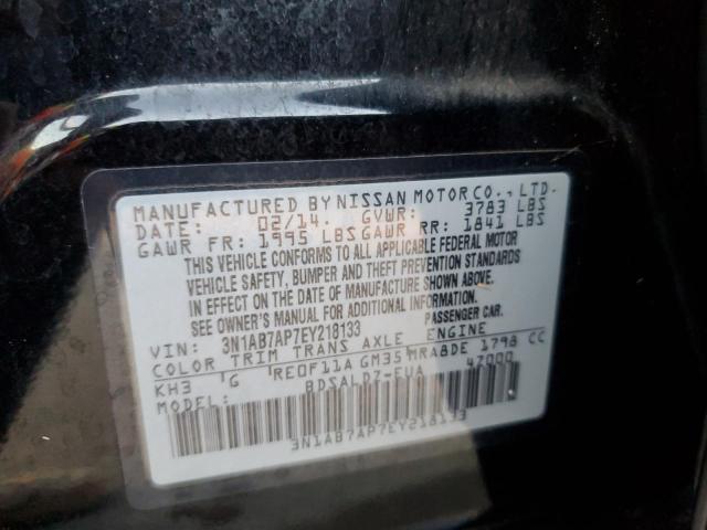 Photo 10 from auction – 2014 NISSAN SENTRA S with VIN 3N1AB7AP7EY218133