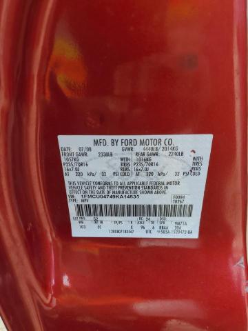 Photo 10 from auction – 2009 FORD ESCAPE LIM with VIN 1FMCU04749KA14635