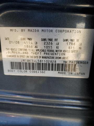 Photo 10 from auction – 2008 MAZDA SPEED 3 with VIN JM1BK34L581102828
