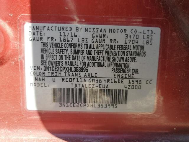 Photo 10 from auction – 2017 NISSAN VERSA NOTE with VIN 3N1CE2CPXHL353995