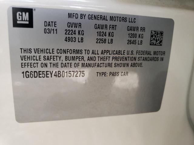 Photo 10 from auction – 2011 CADILLAC CTS LUXURY with VIN 1G6DE5EY4B0157275