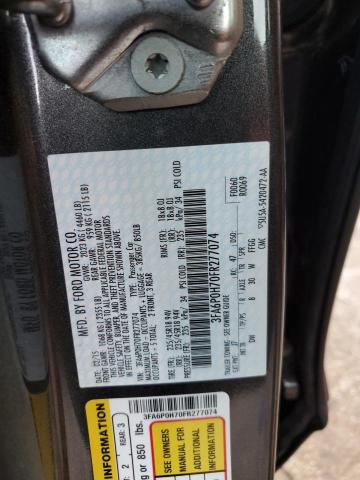 Photo 10 from auction – 2015 FORD FUSION SE with VIN 3FA6P0H70FR277074