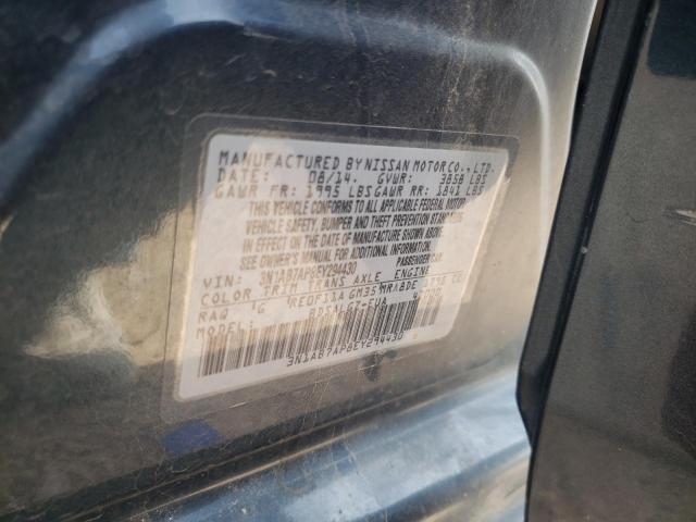 Photo 10 from auction – 2014 NISSAN SENTRA S with VIN 3N1AB7AP8EY294430