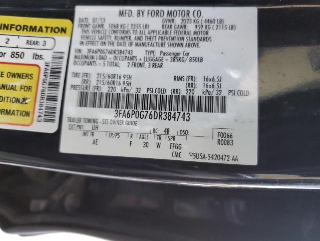 Photo 10 from auction – 2013 FORD FUSION S with VIN 3FA6P0G76DR384743