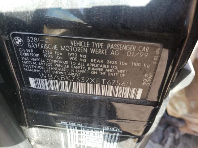Photo 10 from auction – 1999 BMW 328 IC with VIN WBABK7332XET67560