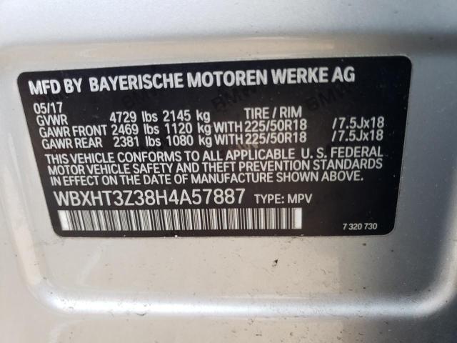 Photo 10 from auction – 2017 BMW X1 XDRIVE2 with VIN WBXHT3Z38H4A57887