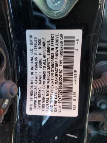 Photo 10 from auction – 2016 HONDA CIVIC EX with VIN 19XFC2F86GE224157