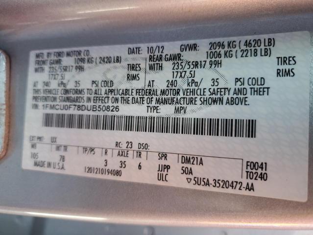 Photo 10 from auction – 2013 FORD ESCAPE S with VIN 1FMCU0F78DUB50826