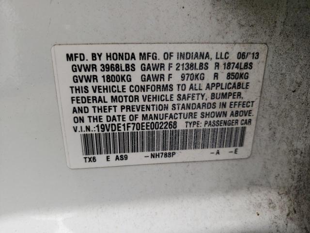 Photo 10 from auction – 2014 ACURA ILX 20 TEC with VIN 19VDE1F70EE002268