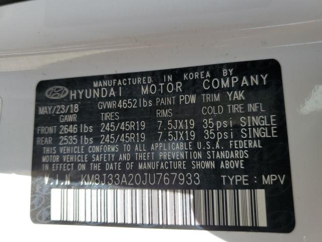 Photo 10 from auction – 2018 HYUNDAI TUCSON VAL with VIN KM8J33A20JU767933