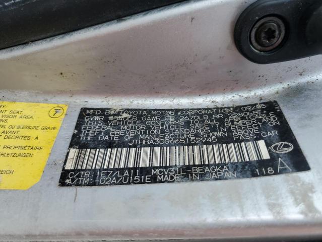 Photo 10 from auction – 2006 LEXUS ES 330 with VIN JTHBA30G665152945