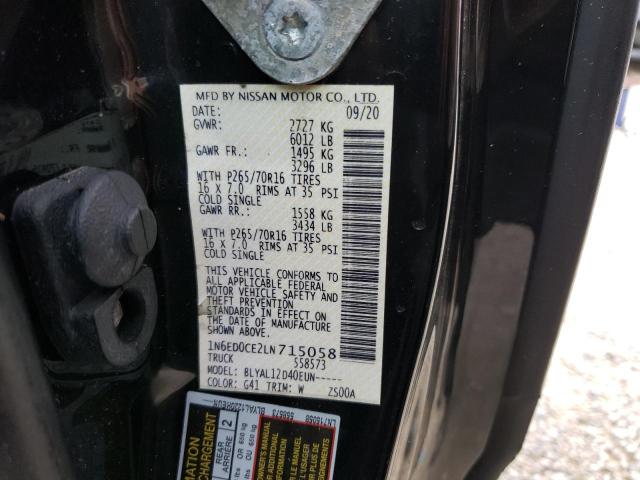 Photo 10 from auction – 2020 NISSAN FRONTIER S with VIN 1N6ED0CE2LN715058