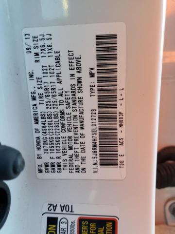 Photo 10 from auction – 2014 HONDA CR-V EXL with VIN 5J6RM4H75EL012729