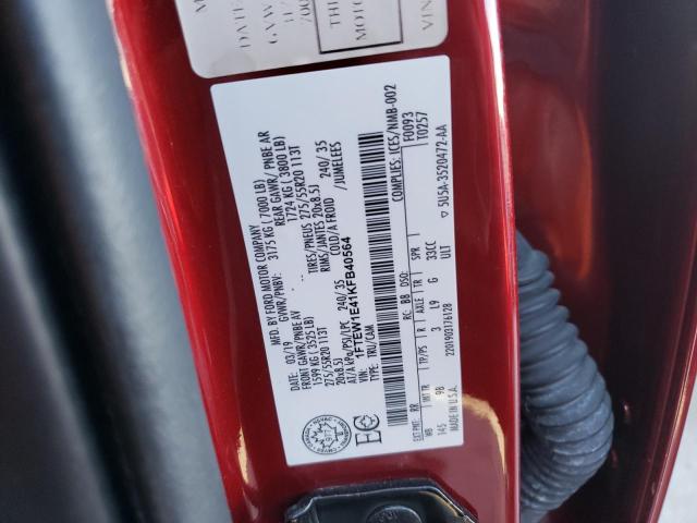Photo 10 from auction – 2019 FORD F150 SUPER with VIN 1FTEW1E41KFB40564