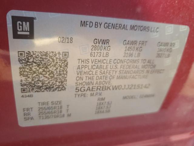 Photo 10 from auction – 2018 BUICK ENCLAVE ES with VIN 5GAERBKW0JJ215142