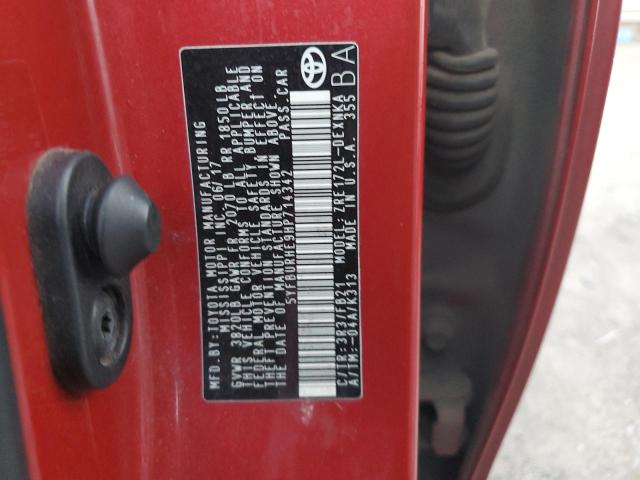 Photo 10 from auction – 2017 TOYOTA COROLLA L with VIN 5YFBURHE9HP714342
