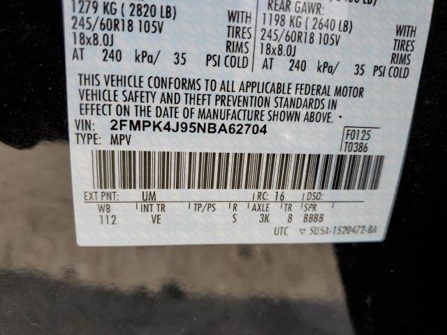 Photo 10 from auction – 2022 FORD EDGE SEL with VIN 2FMPK4J95NBA62704