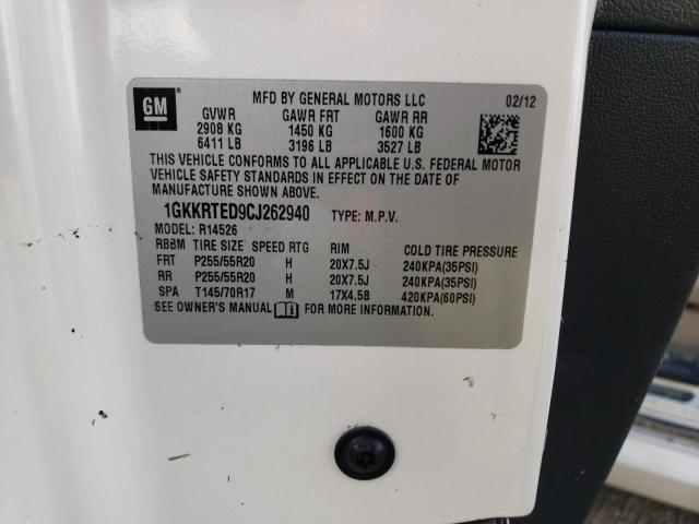 Photo 10 from auction – 2012 GMC ACADIA DEN with VIN 1GKKRTED9CJ262940