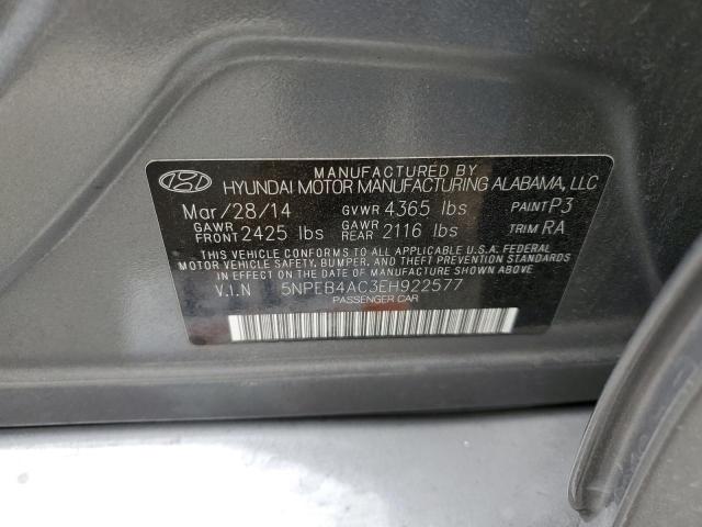Photo 10 from auction – 2014 HYUNDAI SONATA GLS with VIN 5NPEB4AC3EH922577