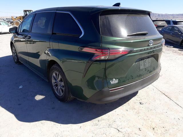 Photo 3 from auction – 2021 TOYOTA SIENNA LE with VIN 5TDKRKEC3MS004480