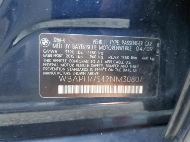 Photo 10 from auction – 2009 BMW 328 I with VIN WBAPH77549NM30807