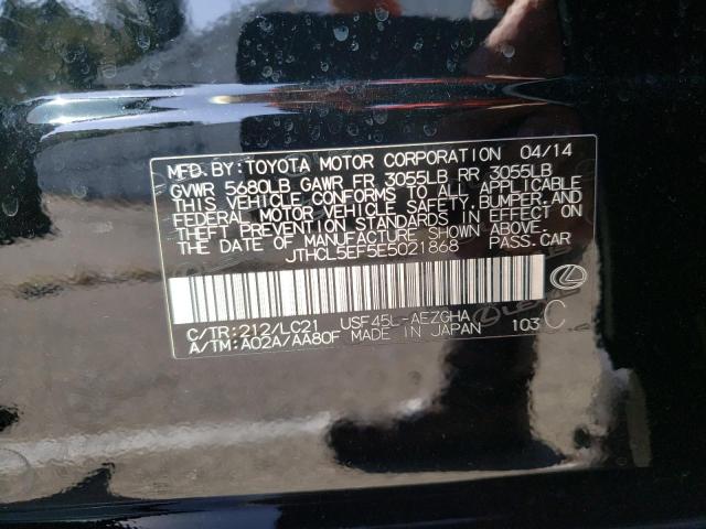 Photo 10 from auction – 2014 LEXUS LS 460 with VIN JTHCL5EF5E5021868