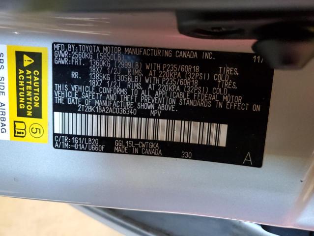 Photo 10 from auction – 2010 LEXUS RX 350 with VIN 2T2BK1BA2AC036340