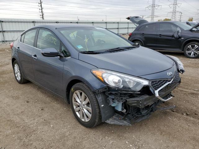 KIA FORTE EX 2014 with VIN KNAFX4A85E5181217 - Photo from auction