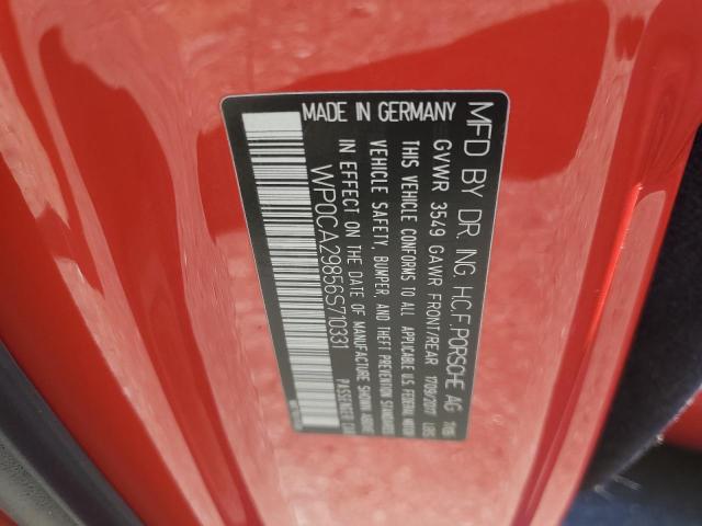 Photo 10 from auction – 2006 PORSCHE BOXSTER with VIN WP0CA29856S710331
