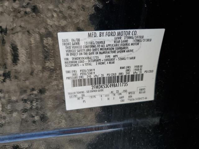 Photo 10 from auction – 2009 FORD FLEX LIMIT with VIN 2FMDK53C49BA11735