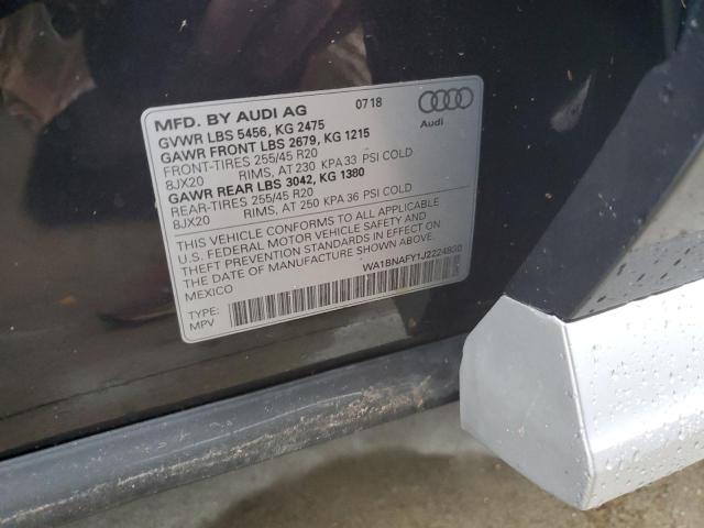 Photo 10 from auction – 2018 AUDI Q5 PREMIUM with VIN WA1BNAFY1J2224830
