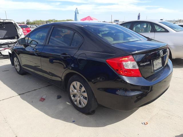 Photo 3 from auction – 2012 HONDA CIVIC LX with VIN 19XFB2F55CE070043
