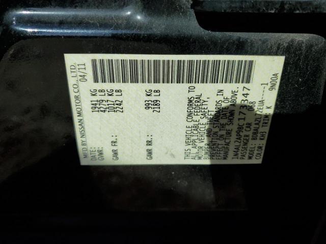 Photo 10 from auction – 2011 NISSAN ALTIMA BAS with VIN 1N4AL2AP9BC173347