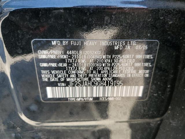 Photo 10 from auction – 2016 SUBARU FORESTER 2 with VIN JF2SJAHC9GH419195