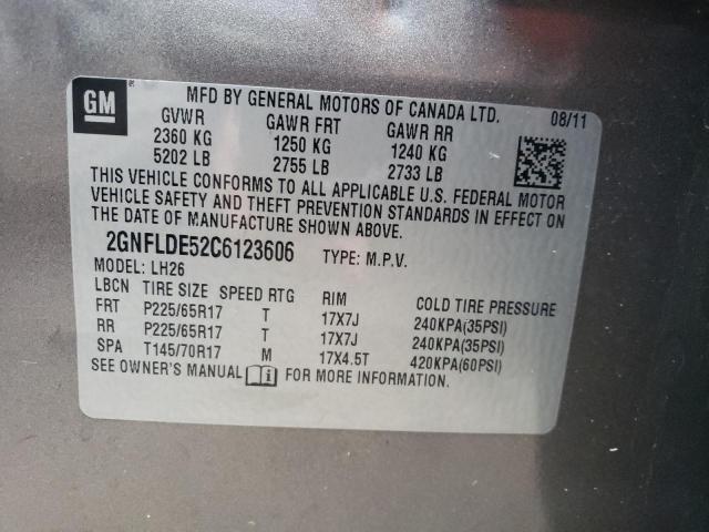 Photo 10 from auction – 2012 CHEVROLET EQUINOX LT with VIN 2GNFLDE52C6123606