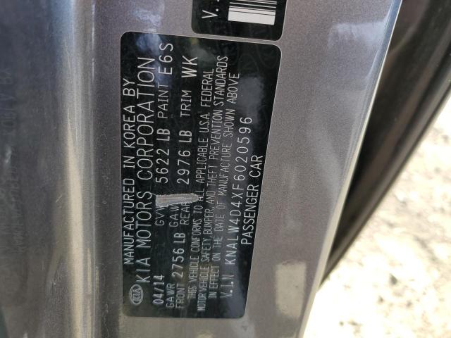 Photo 10 from auction – 2015 KIA K900 with VIN KNALW4D4XF6020596
