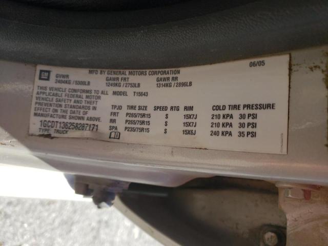 Photo 10 from auction – 2005 CHEVROLET COLORADO with VIN 1GCDT136258287171