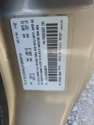 Photo 10 from auction – 2002 CHRYSLER SEBRING LI with VIN 1C3EL65R62N289774