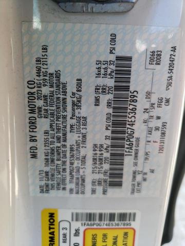 Photo 10 from auction – 2014 FORD FUSION S with VIN 1FA6P0G74E5367895
