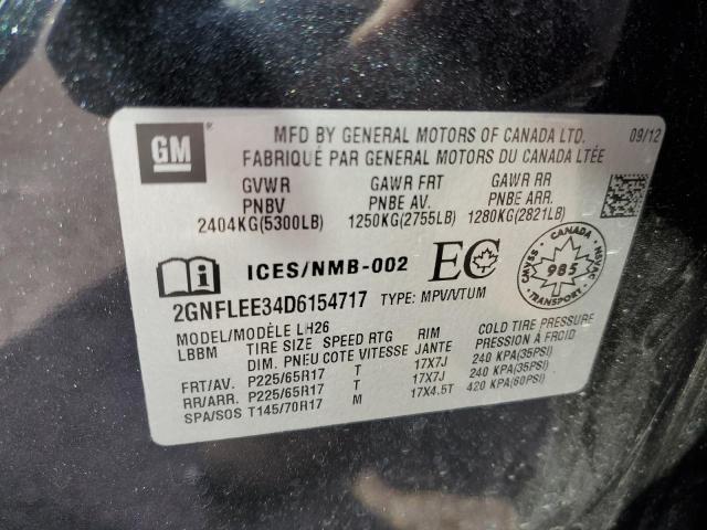Photo 10 from auction – 2013 CHEVROLET EQUINOX LT with VIN 2GNFLEE34D6154717