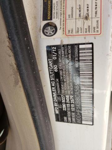 Photo 10 from auction – 2012 MERCEDES-BENZ E 350 with VIN WDDHF5KB8CA586531