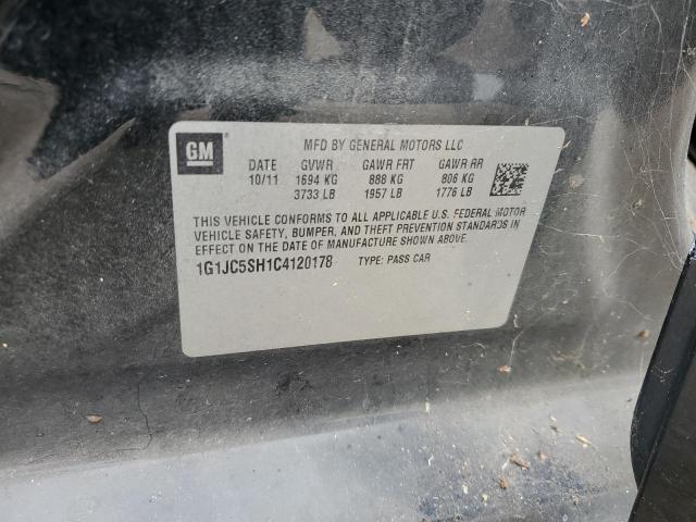 Photo 10 from auction – 2012 CHEVROLET SONIC LT with VIN 1G1JC5SH1C4120178