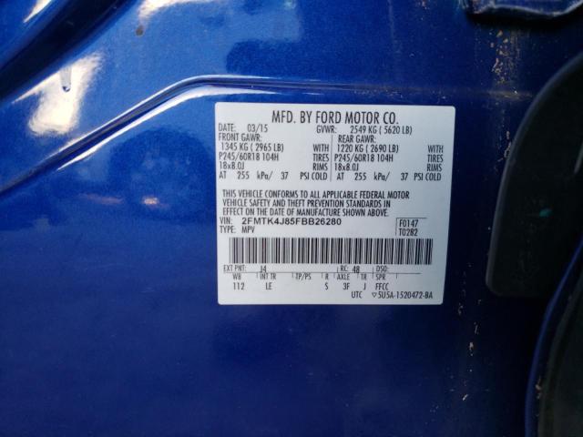 Photo 10 from auction – 2015 FORD EDGE SEL with VIN 2FMTK4J85FBB26280