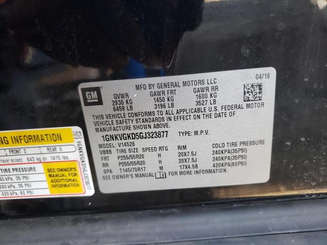 Photo 10 from auction – 2016 CHEVROLET TRAVERSE L with VIN 1GNKVGKD5GJ323877