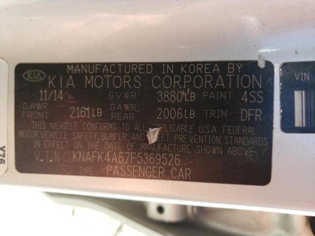 Photo 10 from auction – 2015 KIA FORTE LX with VIN KNAFK4A67F5369526