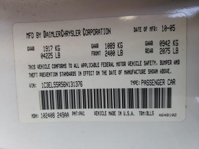 Photo 10 from auction – 2006 CHRYSLER SEBRING TO with VIN 1C3EL55R56N131376