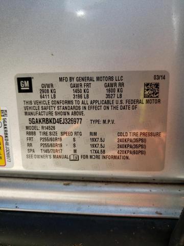 Photo 10 from auction – 2014 BUICK ENCLAVE with VIN 5GAKRBKD4EJ326977