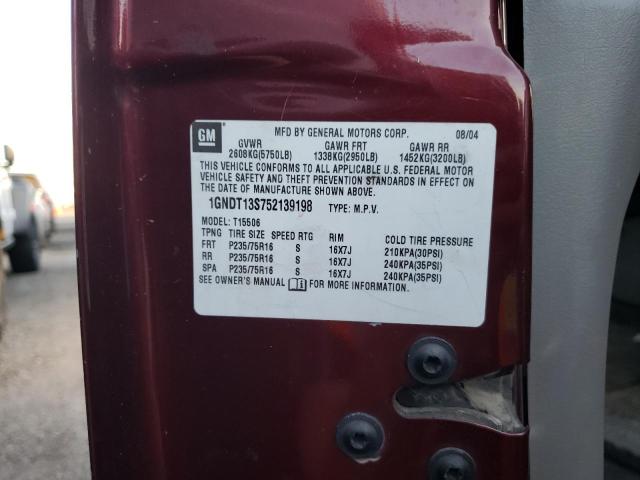 Photo 10 from auction – 2005 CHEVROLET TRAILBLAZE with VIN 1GNDT13S752139198