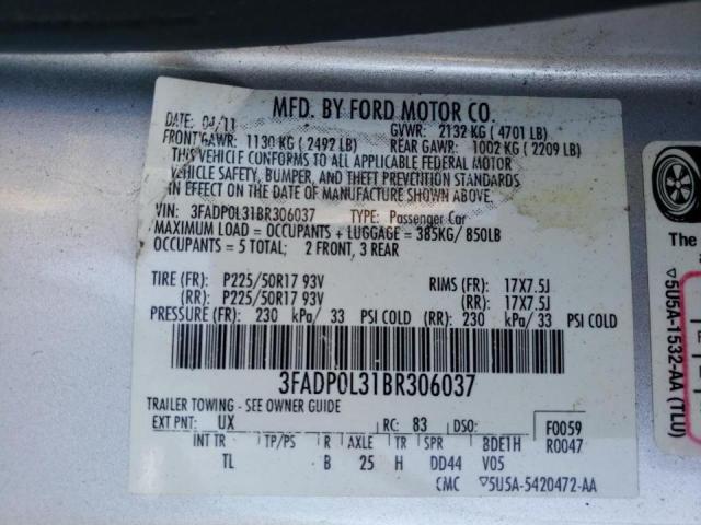 Photo 10 from auction – 2011 FORD FUSION HYB with VIN 3FADP0L31BR306037