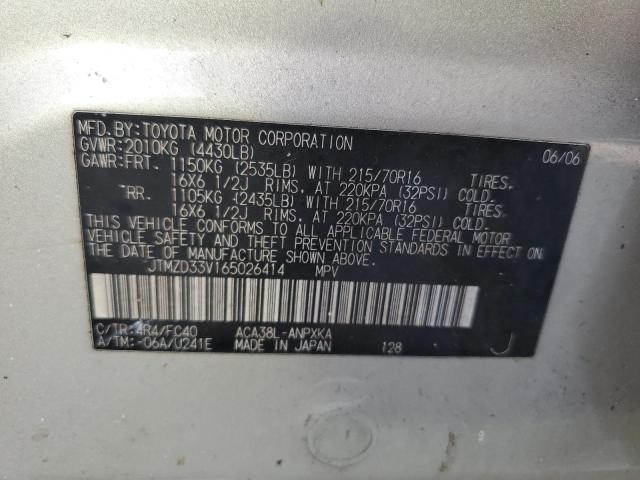 Photo 10 from auction – 2006 TOYOTA RAV4 with VIN JTMZD33V165026414